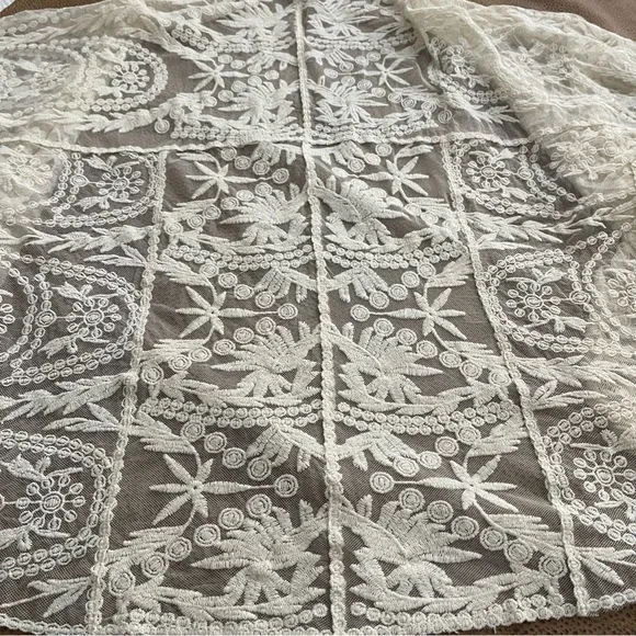 Knapp Studio Ivory Lace Kimono Cardigan Size S (but roomy) - Picture 11 of 13